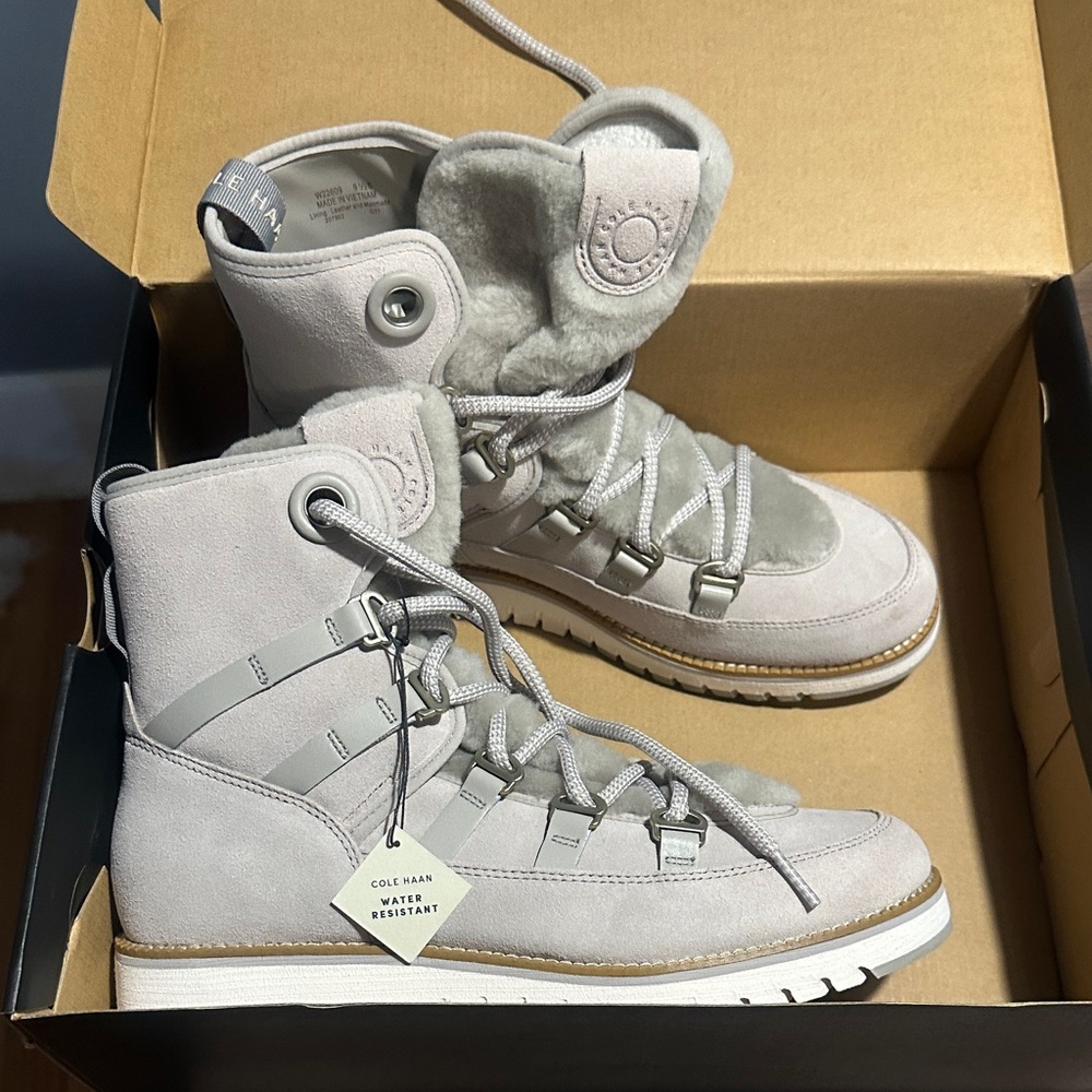 Cole Haan Women's Light Gray Winter Boots